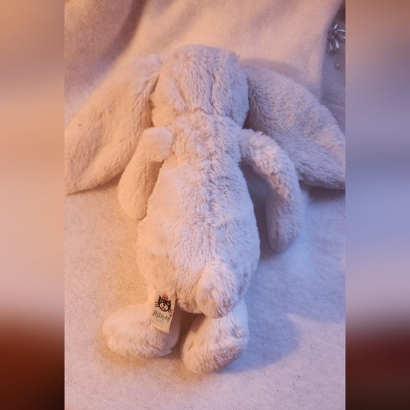 JellyCat white Bunny Rabbit 7" lay flat plush - Picture 2 of 3